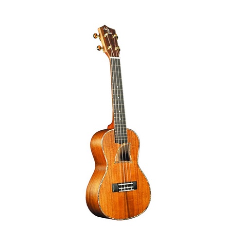Eddy Finn EF-90 Concert Ukulele - Solid Black Acacia with Rosewood Fretboard and Kluson Style Machines