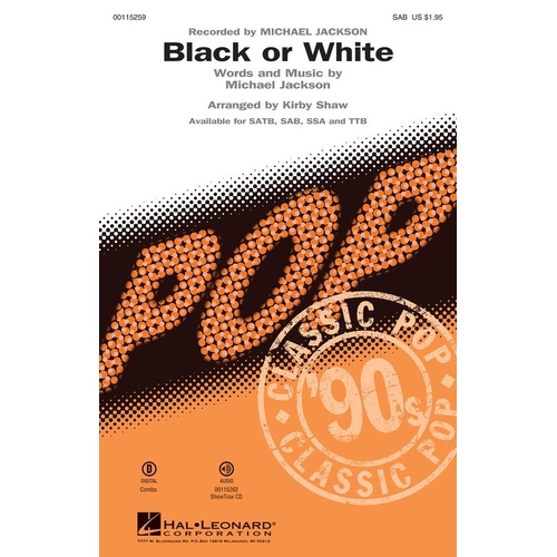 Black Or White SAB (Octavo)
