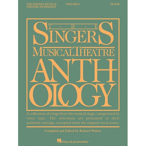 Singers Musical Theatre Anth V5 Tenor (Softcover Book)
