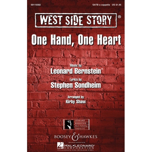 One Hand One Heart TTBB A Cappella (Octavo)