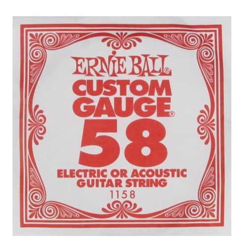 Ernie Ball Single Wound nickel .058 Guitar String