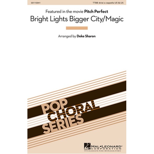 Bright Lights Bigger City/Magic TTBB Divisi A Cappella