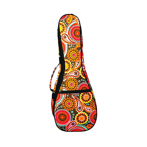 Eddy Finn Paisley Soprano Ukulele Bag with Detachable Straps and Accessory Pocket