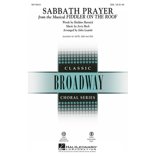 Sabbath Prayer (Fiddler On The Roof) SSA (Octavo)