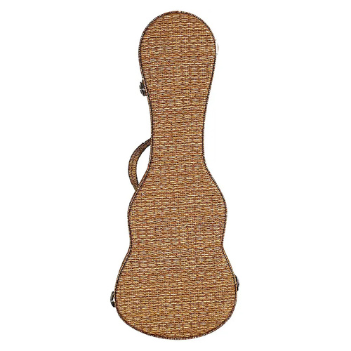 Eddy Finn Rattan Concert Ukulele Case with Plush Lining and Accessory Compartment