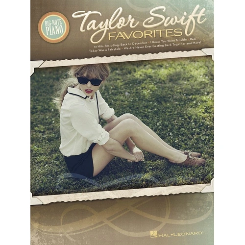 Taylor Swift Favorites Big Note Piano Songbook