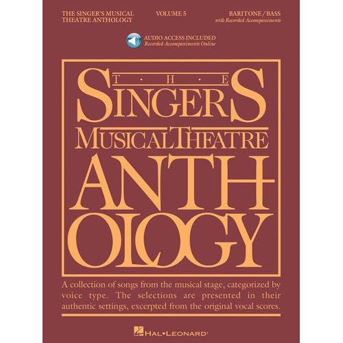 Singers Musical Theatre Anth V5 Bar Bass Book/2CDs (Softcover Book/CD)