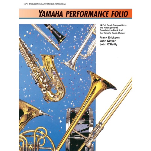 Yamaha Performance Folio Trombone Baritone Bc