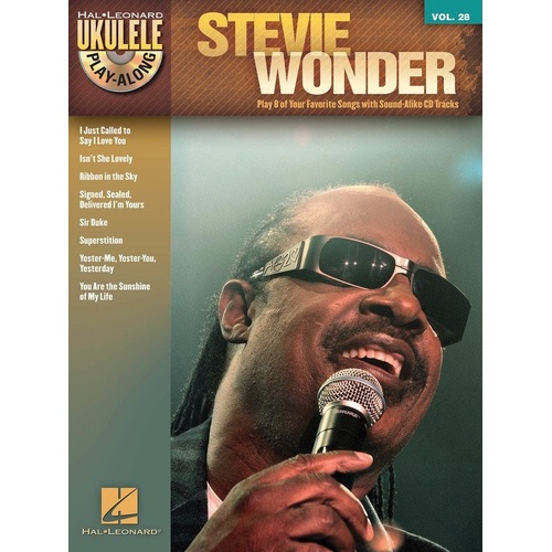 Stevie Wonder Ukulele Play-Along V28 BK/CD with Backing Tracks and Lyrics