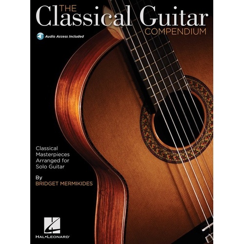 Classical Guitar Compendium Tab Book by Hal Leonard, 160 Pages, Includes Technical Studies and Online Audio Access