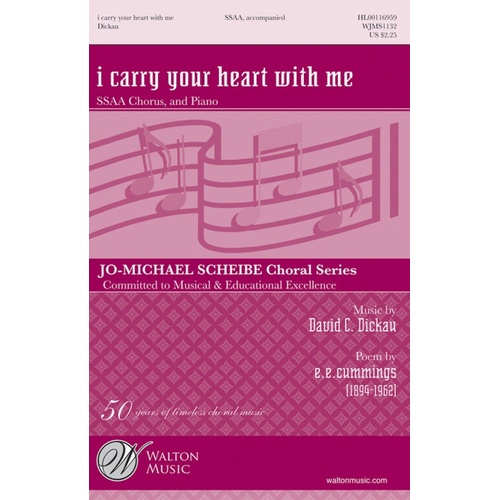 I Carry Your Heart With Me SSAA 