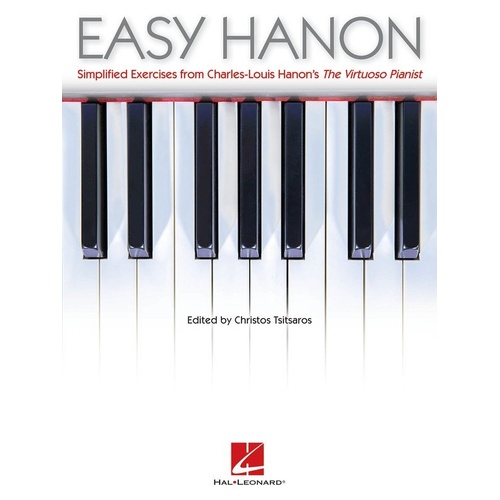 Easy Hanon: Simplified Exercises for Piano by Hal Leonard, 56 Pages, Educational Piano Solo, Includes Scales and Practicing Plan