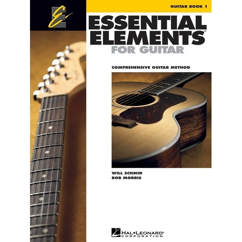 Essential Elements for Guitar, Book 1 by Hal Leonard - Guitar Method with TAB, 96 pages, featuring popular songs and teaching methods.
