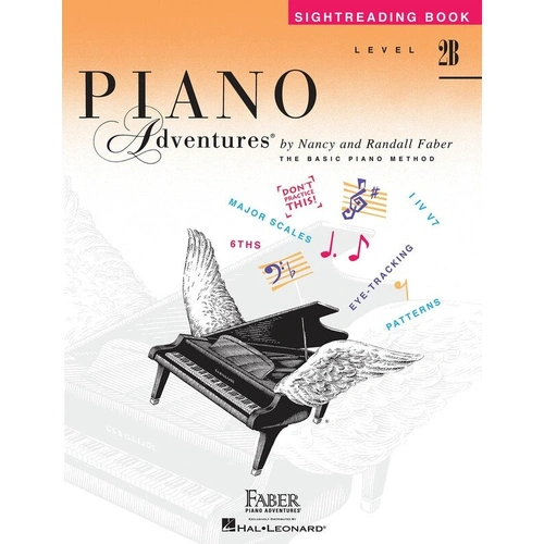 Piano Adventures Level 2B Sightreading Book by Faber, 96 Pages