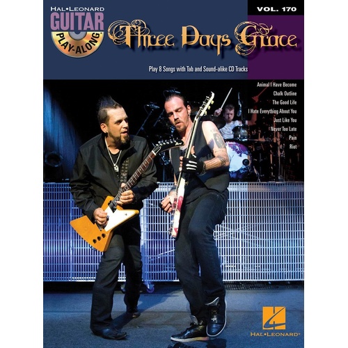 Three Days Grace Guitar Play Along Book/CD V170 (Softcover Book/CD)