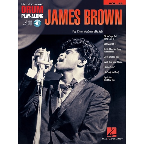 James Brown Drum Play Along V33 Book/CD (Softcover Book/CD)