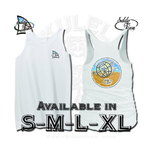 Eddy Finn Uke Nation White Tank Top Size L