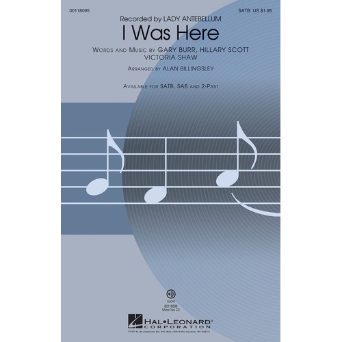 I Was Here SAB (Octavo)