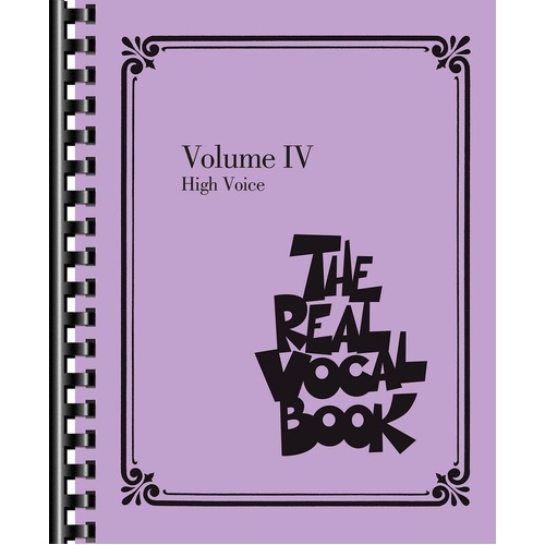 Real Vocal Book Volume 4 High Voice