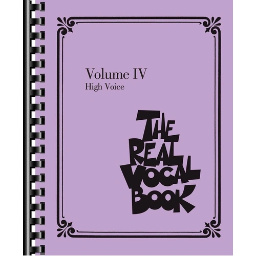 Real Vocal Book Volume 4 High Voice Fake Book 472 Pages