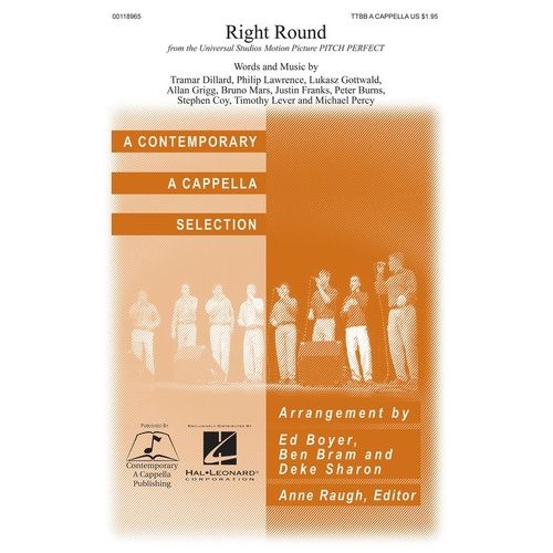 Right Round (Pitch Perfect) TTBB (Octavo)