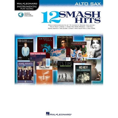 12 Smash Hits Book/CD Alto Sax (Softcover Book/CD)