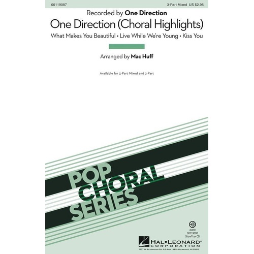 One Direction Medley 2-Part Choral Score
