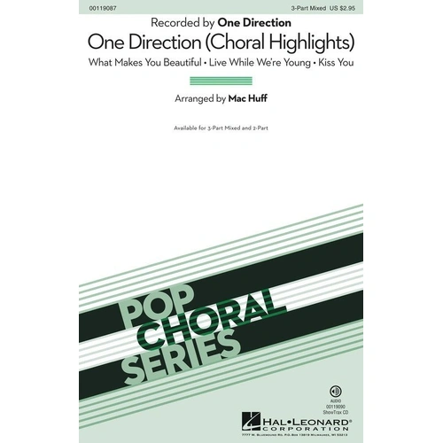 One Direction Medley 2-Part Choral Score