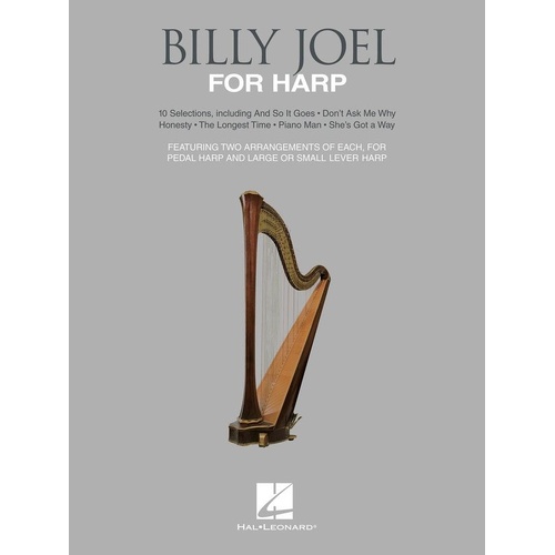 Billy Joel for Harp - 10 Favorites Adapted for Intermediate/Advanced & Beginner/Intermediate Levels
