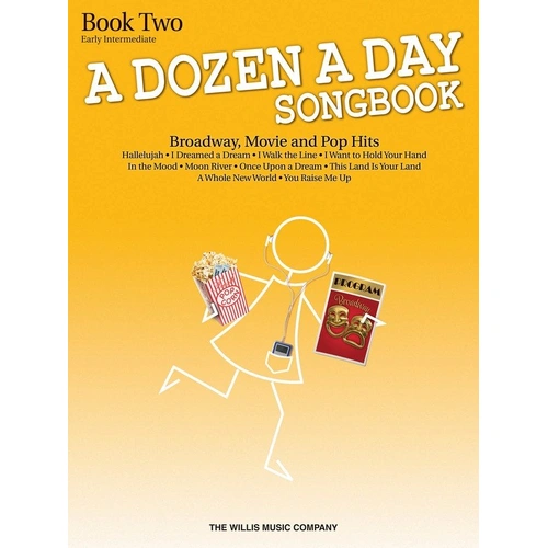 A Dozen a Day Songbook - Book 2 by Willis Music for Piano, 32 Pages, Includes Broadway, Movie, and Pop Hits