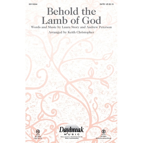 Behold The Lamb Of God SATB (Octavo)