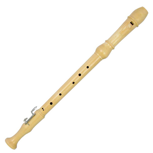 Meinel Maple Treble Recorder Model 331 with Key - 3 Piece, Baroque Fingering, Standard A440, Includes Cloth Pouch and Tablature Chart