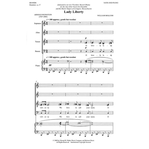 Lady Liberty SATB (Octavo)