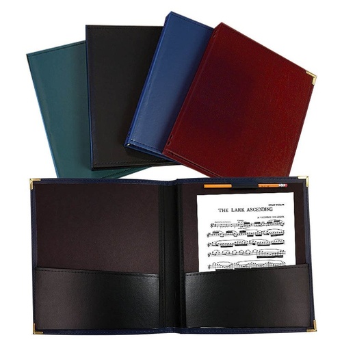 Burgundy Band Folder 12x14 with Internal Pencil Loop and Reinforced Pockets