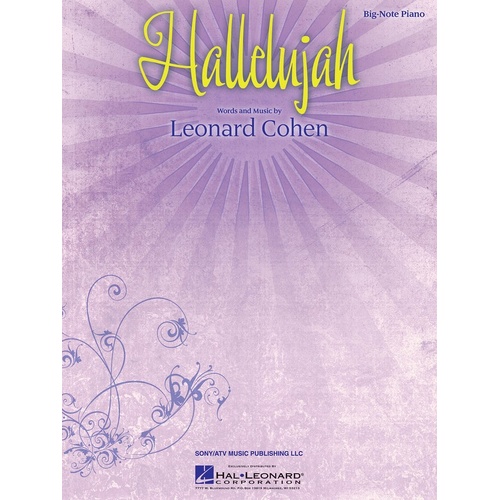 Hallelujah Big Note Piano S/S (Sheet Music)