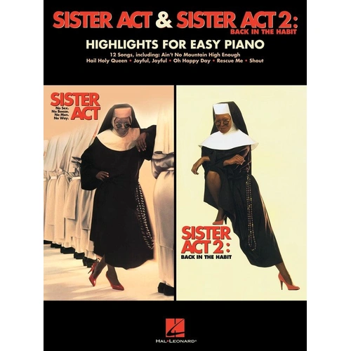 Sister Act 1 & 2 Easy Piano Songbook by Hal Leonard - 72 Pages