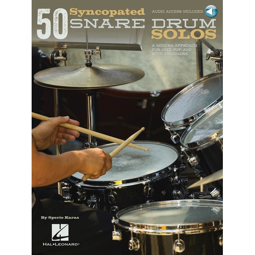 50 Syncopated Snare Drum Solos (Softcover Book/Online Audio)