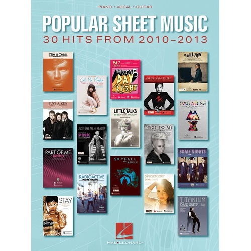 Popular Sheet Music: 30 Hits from 2010-2013 PVG Songbook