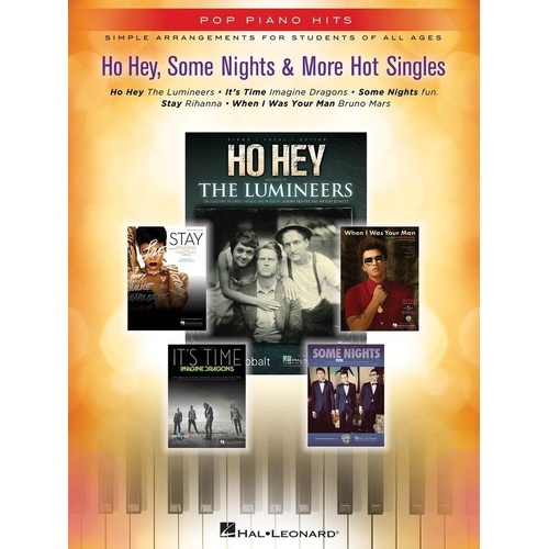 Ho Hey, Some Nights & 3 More Hot Singles - Easy Piano with Lyrics, Pop Piano Hits Series, 32 Pages, Hal Leonard