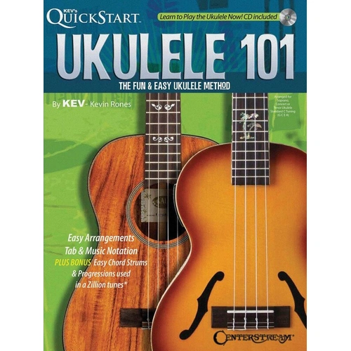 Ukulele 101 Book with CD - Beginner Guide to Playing Ukulele, 40 Pages, TAB and Standard Notation