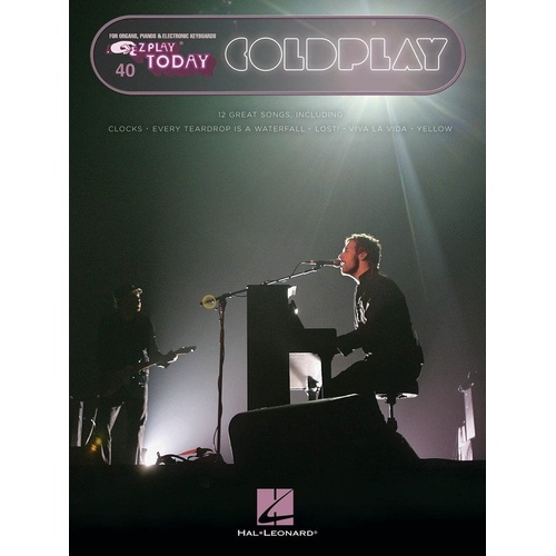 Coldplay EZ Play 40 Keyboard Songbook - 12 Hits, E-Z Play Notation, 64 Pages, Hal Leonard