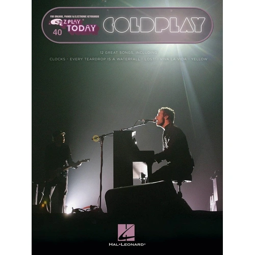 Coldplay EZ Play 40 Keyboard Songbook - 12 Hits by Coldplay, 64 Pages, E-Z Play Format