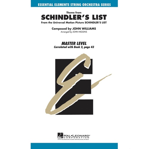 Theme From Schindlers List So1-1.5 (Pod) Score/Parts