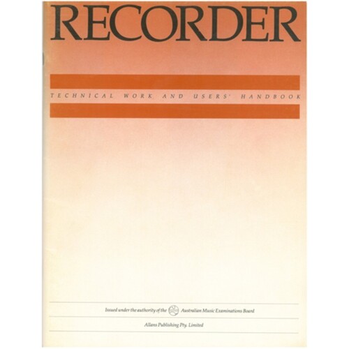 AMEB Recorder Technical Work And Users Handbook (Softcover Book)