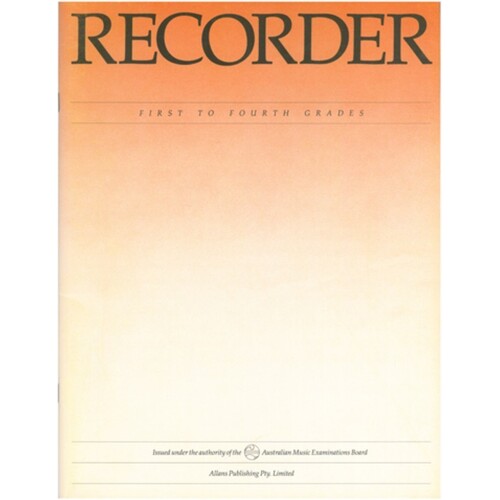 AMEB Recorder Grade Book Grades 1 - 4 (Softcover Book)