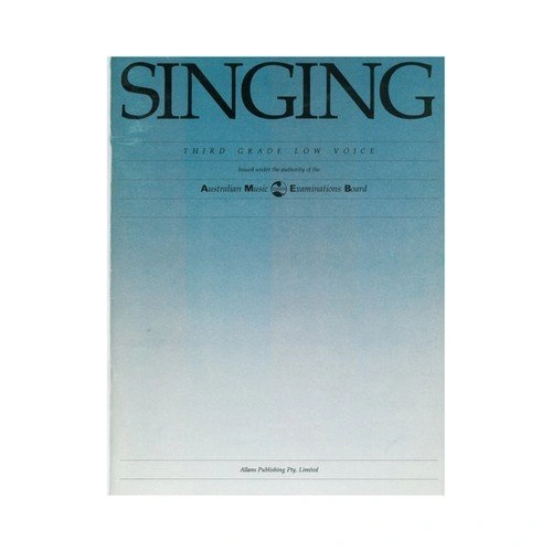 AMEB Singing Grade 3 Low Voice Repertoire Book - 40 Pages