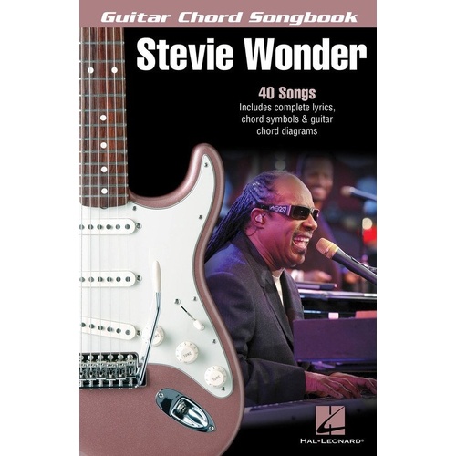 Stevie Wonder Guitar Chord Songbook by Hal Leonard - 40 Songs, Melody Line, Lyrics & Chords, 112 Pages
