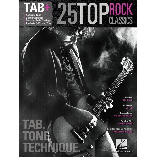 25 Top Rock Classics Guitar TAB Plus (Softcover Book)