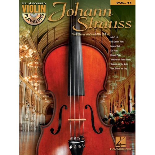 Johann Strauss Violin Play Along Book/CD V41 (Softcover Book/CD)
