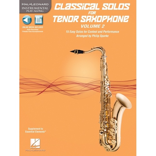 Classical Solos For Tenor Sax V2 Book/CD (Softcover Book/CD)